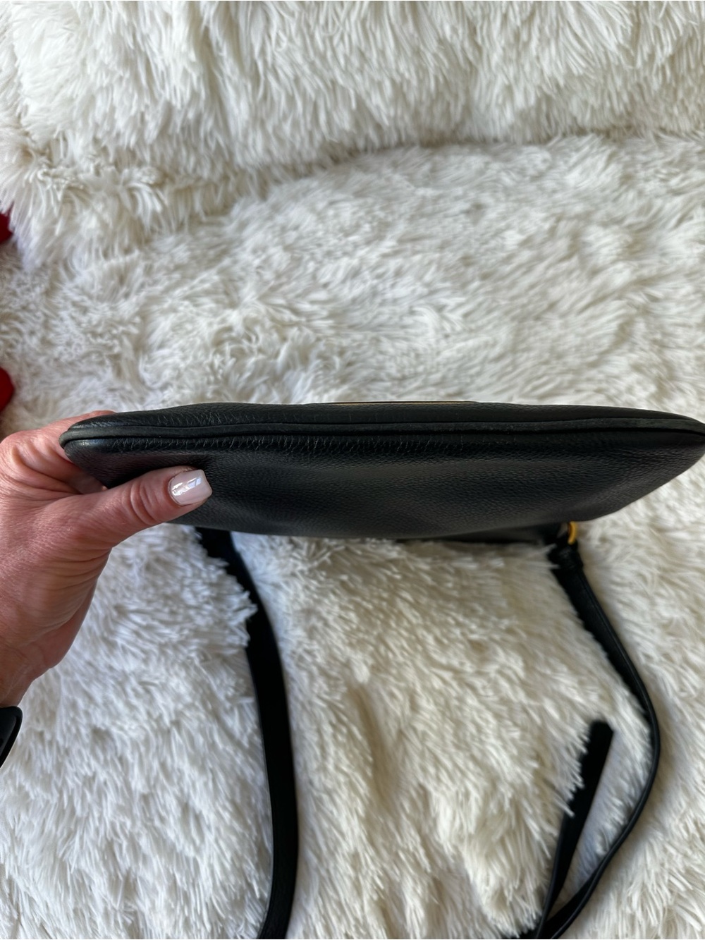 Marc by Marc Jacobs Black Pebbled Leather Crossbody Bag Gold Hardware Adjustable - Picture 14 of 14
